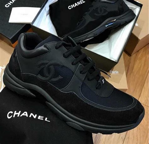 mens chanel trainer|Chanel trainers all black.